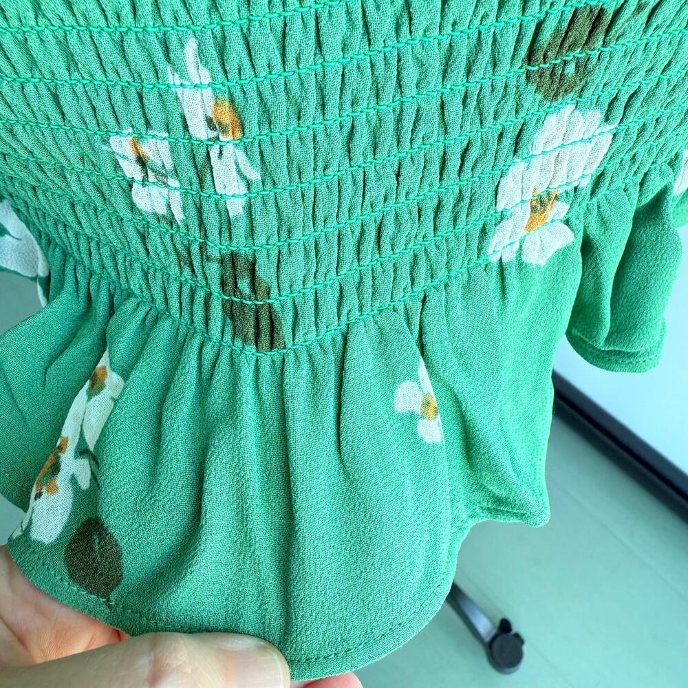 Reformation Chantilly Dress Green Floral Mini L ASO Southern Hospitality Garden - Picture 5 of 16